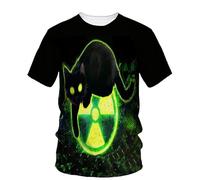 JIFENLI Unisex 3D Print t-Shirts Biohazard Radiation Waste Water Logo Pattern Men's T-Shirt Danger Warning Clothing