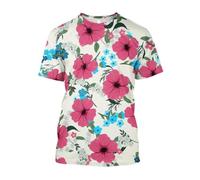 JIFENLI Unisex 3D Print t-Shirts Fashion Casual Draw Flowers and Plants Graphic T Shirts for Unisex Summer Leisure Holiday Printed Short Sleeve Tees Tops