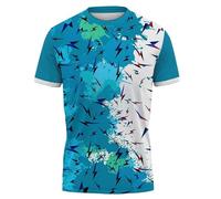 JIFENLI Unisex 3D Print t-Shirts Lightning T Shirt for Men Badminton Tennis Series Quick Drying 3D Print Sweatshirt Sportswear Comfortabletee O-Neck Short Sleeve