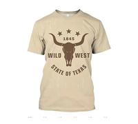 JIFENLI Unisex 3D Print t-Shirts Short Sleeve T-Shirt Men's Western Cowboy Graphic 3D Printing Fast Drying Fashion Casual O Collar Hip Hop Top