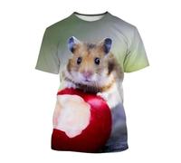 JIFENLI Unisex 3D Print t-Shirts Summer Fashion Cute Funny Guinea Pig Graphic T Shirts Unisex Casual Men Animal Pattern Printed Harajuku Streetwear Tops
