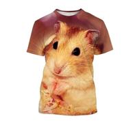 JIFENLI Unisex 3D Print t-Shirts Summer Fashion Cute Funny Guinea Pig Graphic T Shirts Unisex Casual Men Animal Pattern Printed Harajuku Streetwear Tops