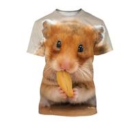 JIFENLI Unisex 3D Print t-Shirts Summer Fashion Cute Funny Guinea Pig Graphic T Shirts Unisex Casual Men Animal Pattern Printed Harajuku Streetwear Tops