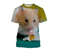 JIFENLI Unisex 3D Print t-Shirts Summer Fashion Cute Funny Guinea Pig Graphic T Shirts Unisex Casual Men Animal Pattern Printed Harajuku Streetwear Tops