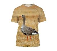 JIFENLI Unisex 3D Print t-Shirts Summer Wild Duck Graphic T Shirts Men Casual Outdoors Hunting Camouflage Fun Printed O-Neck Short Sleeve Tee Top