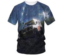 JIFENLI Unisex 3D Print t-Shirts Truck Pattern 3D Print Set Hip Hop Summer Men's Truck Driver T-Shirt Short Sleeve Creative Casual Loose Top