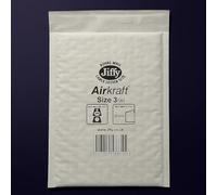 Jiffy Airkraft White Bubble Mailer Size 3 335x250mm Box of 10