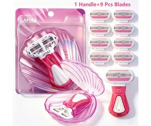 JIFULI Women's Razor Bikini Body Shaver 3 Layer Stainless Steel Replaceable Blad