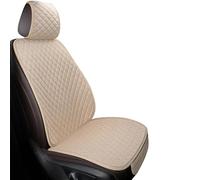 Jifuphav Car Seat Protectors Universal Flax Car Seat Cover Front Rear Cushion Comfortable Breathable Protector Mat Four Season Pad Car Seat Cover(Beige)