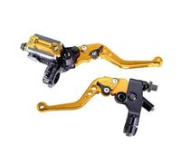 Jifuphav Motorcycle Handlebar Clutch Brake Lever 1Pair 22mm 7/8" Universal Motorcycle Hydraulic Brake Adjustable Master Brake Clutch System Cylinder Clutch Lever Reservoir D8S8(E)