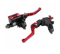 Jifuphav Motorcycle Handlebar Clutch Brake Lever 1pair Brake and Clutch Master Cylinder Lever Torque Available in Four Colors for Motorcycle ATV with 7/8-inch (22 Mm) Handlebars(Red)