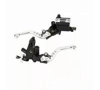 Jifuphav Motorcycle Handlebar Clutch Brake Lever 1pair Brake and Clutch Master Cylinder Lever Torque Available in Four Colors for Motorcycle ATV with 7/8-inch (22 Mm) Handlebars(Silver)