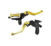 Jifuphav Motorcycle Handlebar Clutch Brake Lever 22mm Motorcycle Upper Front Brake Clutch Cylinder Clutch Reservoir Lever(Yellow)