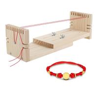 Jig Bracelet Maker Adjustable Paracord Jig Bracelet Wristband Maker Friendship Bracelet Making Wood Bracelet Jig DIY Hand Knitting Bracelet Jig with Metal Locking Clasp Bracelet Braiding Tool