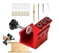 Jig for Corner Holes, Guide Set for Pocket Holes - Adjustable with Step Tip for Carpentry in Narrow Spaces Furniture Projects