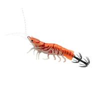 Jig for Squid, 8 cm Octopus Bait with Double Umbrella Hook - Phosphorescent Realistic Design of Artificial Shrimp for Deep Sea Fishing - For Fishing Sea Underwater Lakes Rivers Water