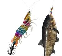 Jig for Squid, Slow Descent Octopus 8 cm - Glow in the Dark Realistic Design Shrimp Baits for Squid Saltwater | For Fishing Underwater Sea Lakes Rivers Water