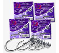 Jig Heads size 1/0 3g-10g STRONG SHARP Hook Pike Drop Shot Perch Fishing Tackle Soft Lure Hooks (VA01- 3pcs size 1/0-3g [1/10oz] Big Fish Jig Head)