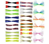 Jig Skirts Fishing 30 Bundles Soft Silicone Easy to Use | Spinnerbait skirts for saltwater fishing for fishing in rivers, lakes, ponds, from the boat and from the shore, on perch, for