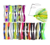 Jig Skirts for Fishing Bar, Silicone Spinner Lures - Silicone Jig Skirts 30 Packs of Fishing Lure Skirts - Replacement Spinnerbait Skirts for The, Family, Friends, Th