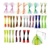 Jig Skirts - Silicone Skirt Change Baits,30 Bundles Soft Realistic Lures Jigs for Freshwater Saltwater Bass Trout Catfish Fishing Ice River Lake Pond Flyfishing