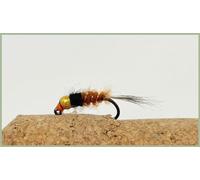 Jig Trout Flies, Brown Pearl Jig Barbless, Choice of size and quantity, Euro Nymphs (6, 12)