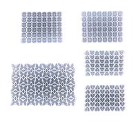 JIgeren Baking Pan 5 Pieces Butterfly Letters Numbers Earrings UV Epoxy Resin Mold DIY Silicone Mould Transparent