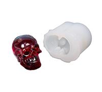 JIgeren Baking Pan Skull Keychain Epoxy Mold Handmade Bracelet Pendant Silicone Mould Transparent