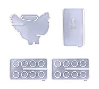 JIgeren Egg Holder Molds Egg Holder Tray Silicone Resin Molds 8 Cups Egg Storage Rack Molds for Resin Casting DIY Personalized Display Crafts Transparent