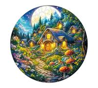 Jigfoxy Wooden Jigsaw Puzzles for Adults, Find Fairies Wooden Puzzle 300pcs, Unique Shape Wood Puzzles, for Family Friend with wooden box(13.4 * 13.4in)