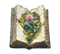 Jigfoxy Wooden Jigsaw Puzzles for Adults, Flowers in the Book Wooden Puzzle 265pcs, Unique Shape Wood Puzzles, for Family Friend with wooden box(13.4 * 12.2in)