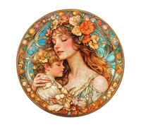 Jigfoxy Wooden Jigsaw Puzzles for Adults, Mom's Love Wooden Puzzle 300pcs, Birthday Gifts for Family Friend(13.4 * 13.4in)