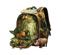 Jigfoxy Wooden Puzzles for Adults, 2555-Piece Rainforest Quest Jigsaw Puzzle, Unique Animal-Shaped Jigsaw Puzzle for Adults and Teens, Creative Gift with Premium Wooden Box,13.4 * 13.1in