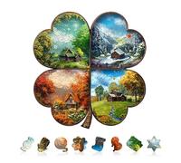 Jigfoxy Wooden Puzzles for Adults, Four Seasons Scenery Jigsaw Puzzle