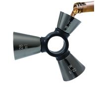 Jigger for the Bartender - Stainless Steel with 3 Ergonomic and Precise, Cocktail Measure for Bar - For Enthusiast Professionals, Beginners, Adults, Lovers, Families