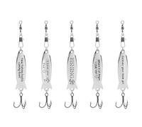 Jigging Fishing Lures - Iron Plate Artificial Bait for Bass Fish | Pack of 5 Realistic Metal Gears Anging Tackle for Lakes Rivers Reservoir Ponds Water Sports