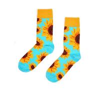 jiggle wiggles Special Design Cotton Long Funny Socks Model for Men and Women - Colorful Socks for Unisex Cute Fun Socks, Sunflower, 4.5-7.5
