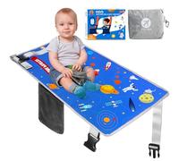 JiggyBox Toddler Travel Airplane Bed - Airplane Seat Extender for Kids with Side Pockets, Kids Airplane Travel Essentials, Airplane Must Have for Toddlers, Baby Portable Plane Bed Foot Rest for Flight