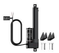 JiGiU 12V Actuator 6" Heavy Duty 660lbs/3000N Linear Actuator, 0.2"/s Linear Motion Actuators with Mounting Brackets & IP65 Protection for Car RV Electric Door Industrial Machinery Vessel Window-Black