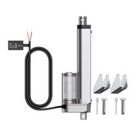 JiGiU 12V Actuator Heavy Duty 165lbs/750N Actuator 150mm 6" Linear Motion Actuators with Mounting Brackets & IP65 Protection for Car RV Electric Door Industrial Machinery Vessels Medical Window-Silver