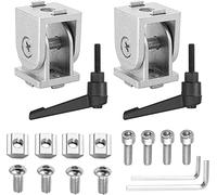JiGiU 2 PCS 2020 Aluminum Extrusion Pivot Hinge 180 Swivel Degree Angle Bracket Zinc Alloy Corner Bracket for 2020 Aluminium Profile Extrusion with Lever and Mounting Accessories