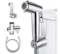 JiGiU Handheld Bidet Toilet Sprayer Set with Two Spray Mode - Shattaf Attachment and Hose for Feminine, Baby Cloth, Diaper, Pet or Car - Easy to Install