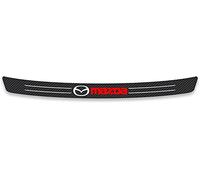 JIGMOD Car Carbon Fiber Rear Bumper Protector for Mazda 2 3 5 6 M2-M6 CX-5 CX-7 CX-9 MX-5, Rear Trunk Sill Plate Cover Protective Padding Car Styling Accessories Anti-Scratch,B Black