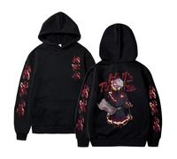 Jigokuraku Gabimaru Unisex Anime Hoodie Hell's Paradise Jacket Hooded Pullover Casual Sweatshirt Cosplay Couple Tops Black