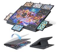 Jigpal 1000 Piece Tilting Jigsaw Puzzle Board with 2-in-1 Stand & Cover, 3 Angle Adjust Puzzle Table with 6 Colorful Drawers, Lightweight Jigsaw Game Boards for Adults (1000 Pieces)
