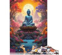 Jigsaw 尺寸 Pieces for Adults Buddha's Colorful Psychedelic Jigsaw Puzzle for Adults Wooden Puzzles Home Decor 500pcs (52x38cm)