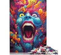 Jigsaw 尺寸 Pieces for Adults Color Monster Jigsaw Puzzle for Adults Wooden Puzzles Home Decor 1000pcs (75x50cm)