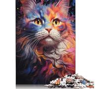 Jigsaw 尺寸 Pieces for Adults Color Painting Kitten Jigsaw Puzzle for Adults Wooden Puzzles Home Decor 1000pcs (75x50cm)