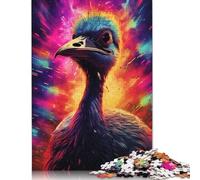 Jigsaw 尺寸 Pieces for Adults Colored Ostrich4 Jigsaw Puzzle for Adults Wooden Puzzles Home Decor 1000pcs (75x50cm)