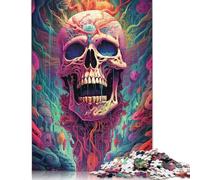 Jigsaw 尺寸 Pieces for Adults Colorful Psychedelic Horror Art6 Jigsaw Puzzle for Adults Wooden Puzzles Home Decor 1000pcs (75x50cm)
